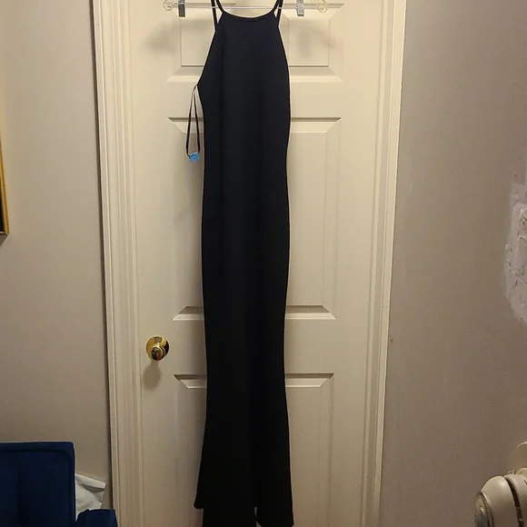 Calvin Klein Womens Open Back Gown Dress, black, 6 Calvin Klein Womens Open Back Gown Dress, black, 6